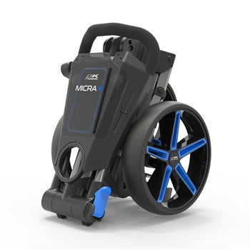 POWAKADDY  MICRA PUSH CART-GUN METAL/BLUE TRIM