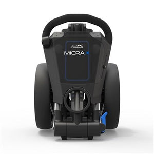 POWAKADDY  MICRA PUSH CART-GUN METAL/BLUE TRIM