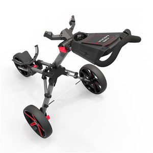 POWAKADDY 2022 MICRA PUSH CART-GUN METAL/RED TRIM