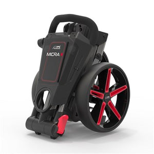 POWAKADDY 2022 MICRA PUSH CART-GUN METAL/RED TRIM