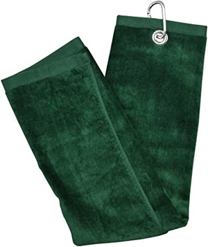 Longridge Blank Luxury 3 Fold Golf Towel -Green
