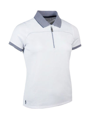 Glenmuir Ladies Nadia Polo Shirt White - Navy