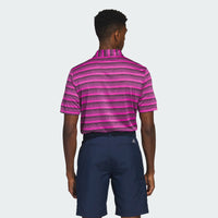 adidas Golf 2-Colour Stripe Shirt Black/Lucid Fuchsia