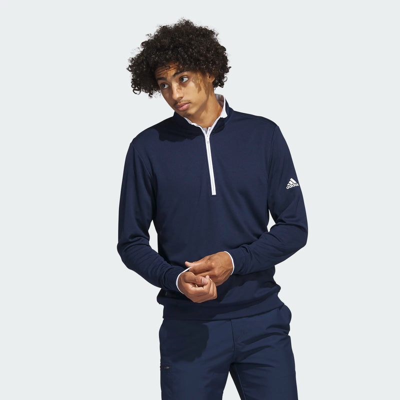 adidas Light Weight  Quarter Zip Collegiate Navy/White