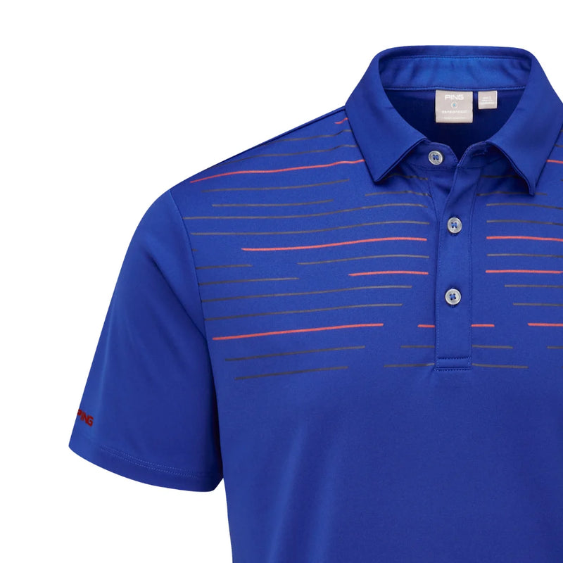 Ping Portman Golf Polo Shirt Blue Surf/Navy