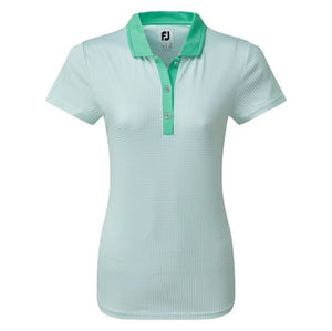 Footjoy Ladies MicroDot Golf Polo Shirt - Jade Stone