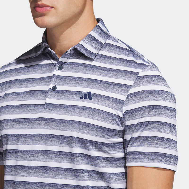 adidas Golf 2-Colour Stripe Shirt Collegiate Navy/White