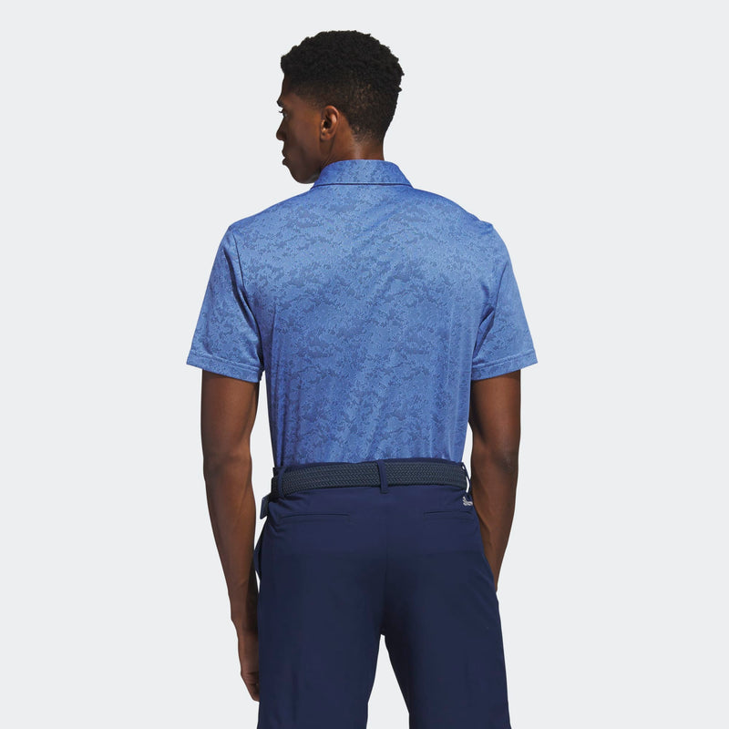 adidas Golf Textured Jacquard Shirt Blue Fusion / Collegiate Navy