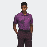 adidas FLOWER MESH GOLF POLO SHIRT Black/Lucid Fuschia