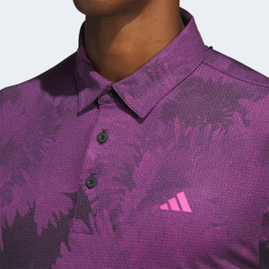 adidas FLOWER MESH GOLF POLO SHIRT Black/Lucid Fuschia