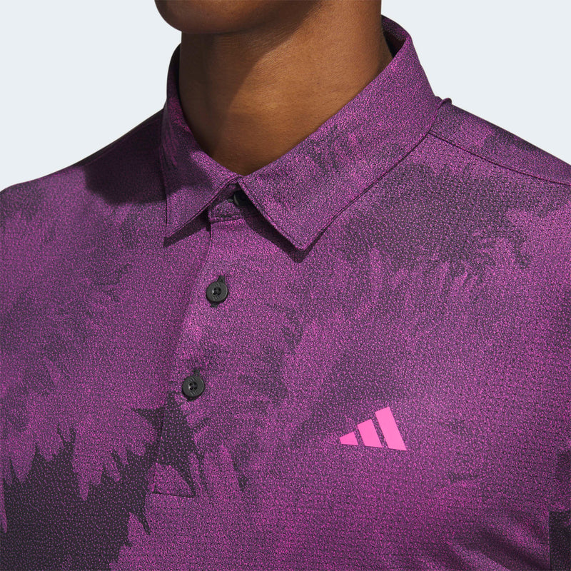 adidas FLOWER MESH GOLF POLO SHIRT Black/Lucid Fuschia
