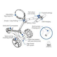 Motocaddy S1 trolley  18 hole Lithium Battery Graphite