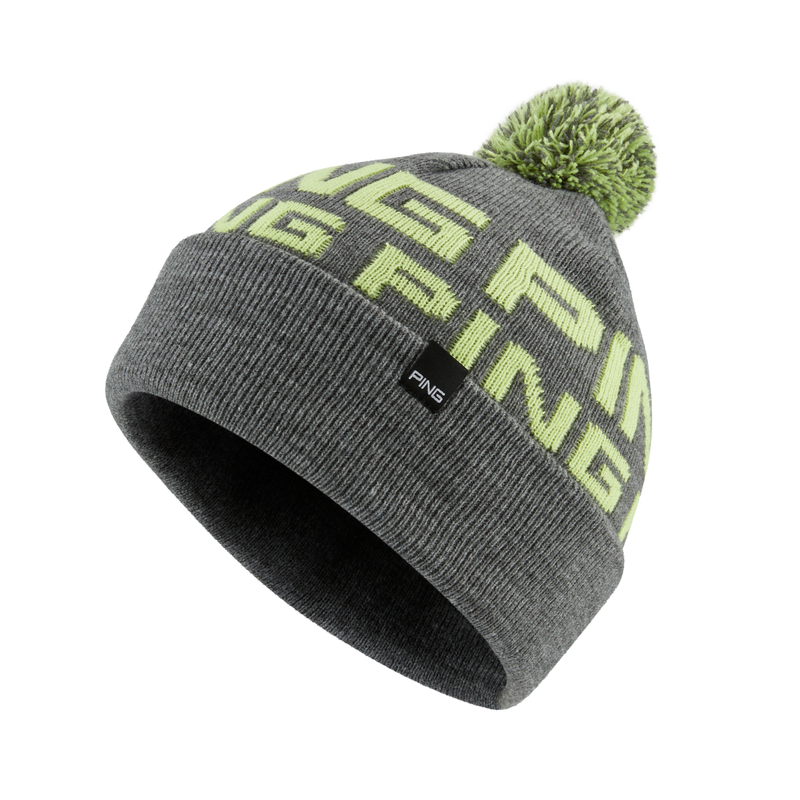 Ping Logo II Bobble Hats Grey Marl /Green