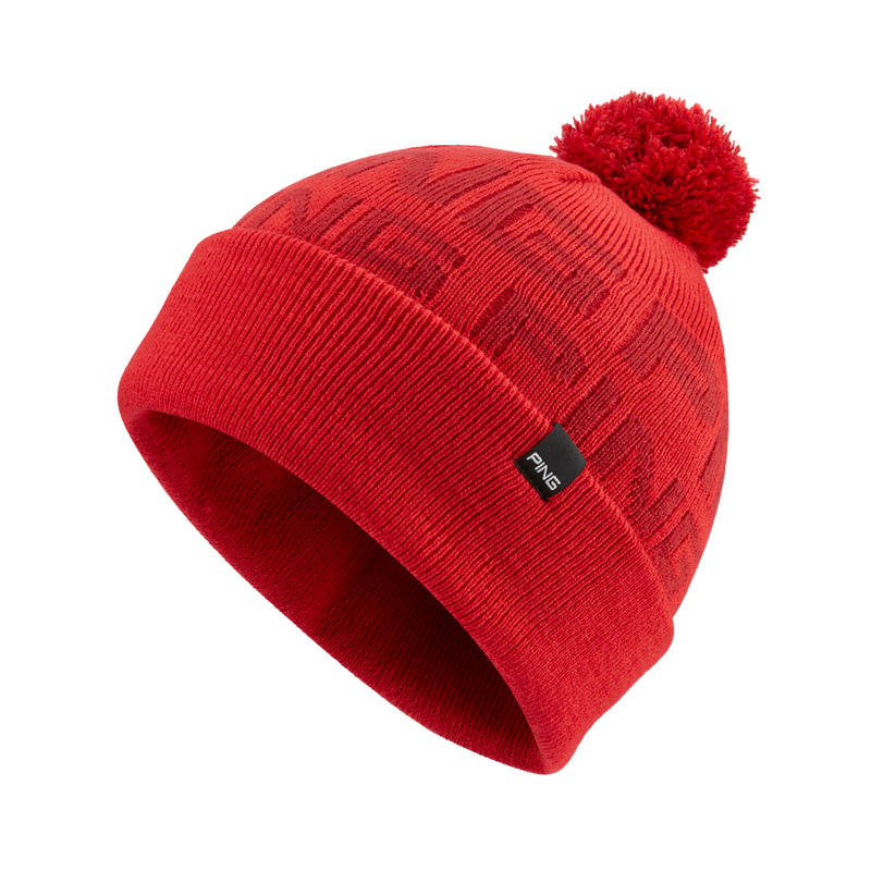 Ping Logo II Bobble Hats Lava/Red