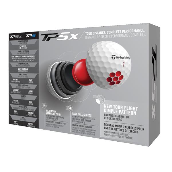 TaylorMade 2021 TP5x Golf Balls Dozen White