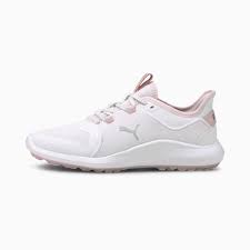Puma Ladies IGNITE FASTEN8 Golf Shoes - White / Silver / Pink