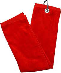 Crested Longridge Blank Luxury 3 Fold Golf Towel -Red
