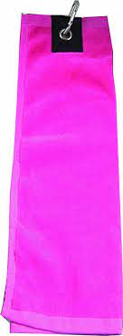Longridge Blank Luxury 3 Fold Golf Towel -Pink
