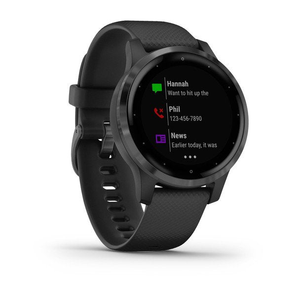 vívoactive 4s Black with Slate  (PVD Black/Gunmetal)