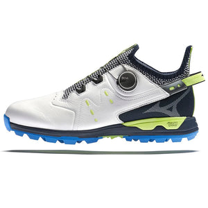 Mizuno Wave Hazard Pro Boa Waterproof Spikeless Shoes - White/Neo Lime
