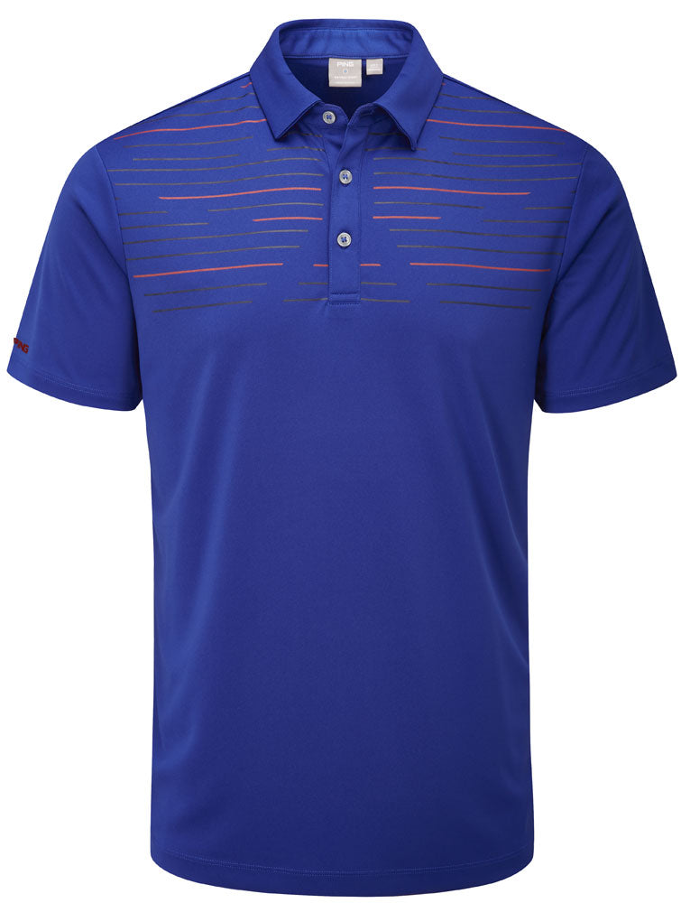 Ping Portman Golf Polo Shirt Blue Surf/Navy